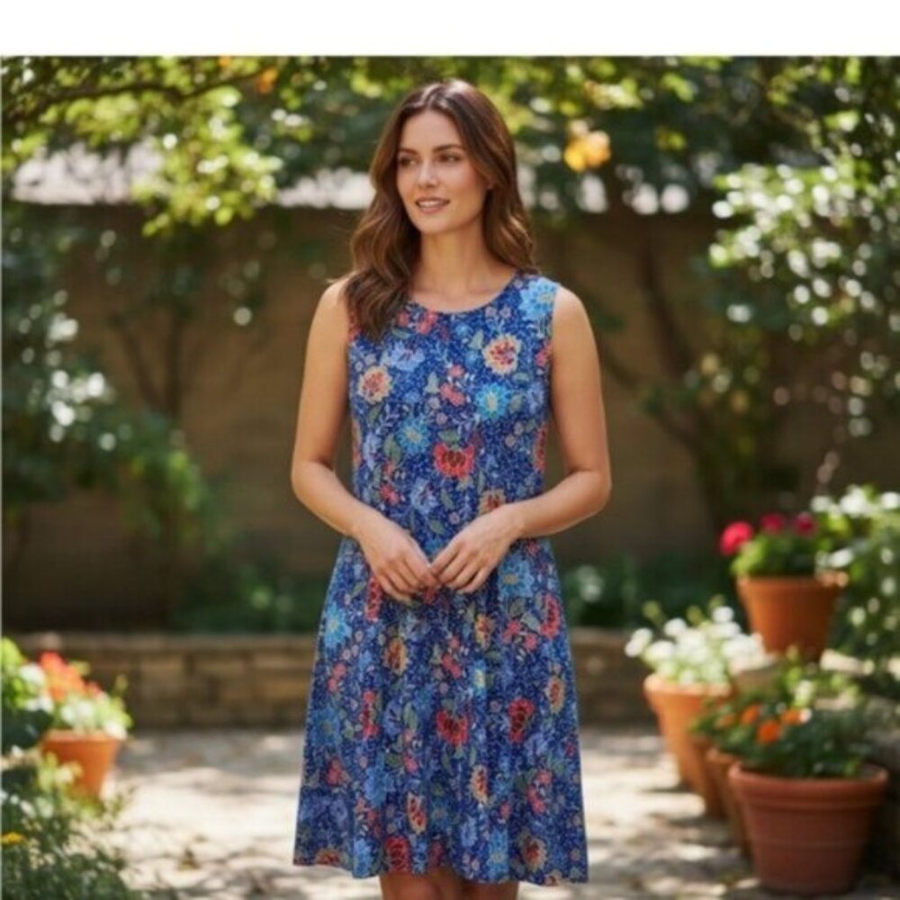 Floral Blue Mini Dress